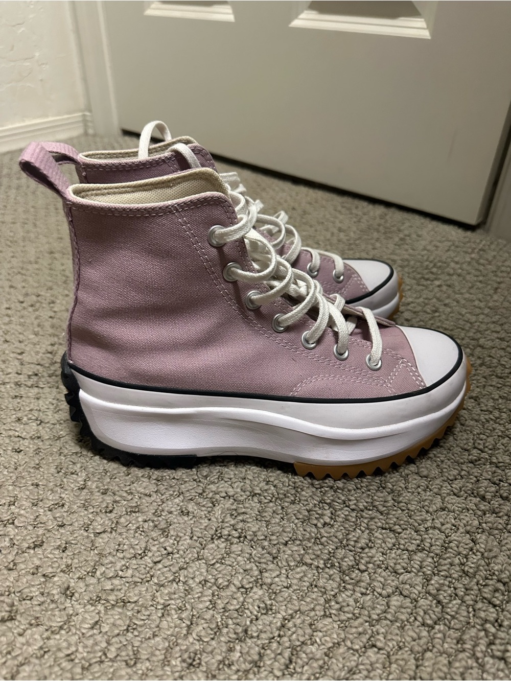 Converse Pink Platform Lug-Soled High-Top Sneakers